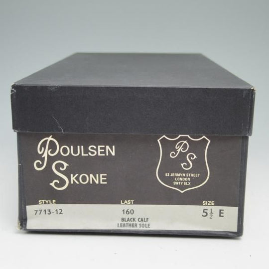 極上★クロケット&ジョーンズ 5.5E【★(英)ポールセン・スコーン別注/Poulsen Skone】パンチドキャップトゥ/黒/Crockett&Jones★c021