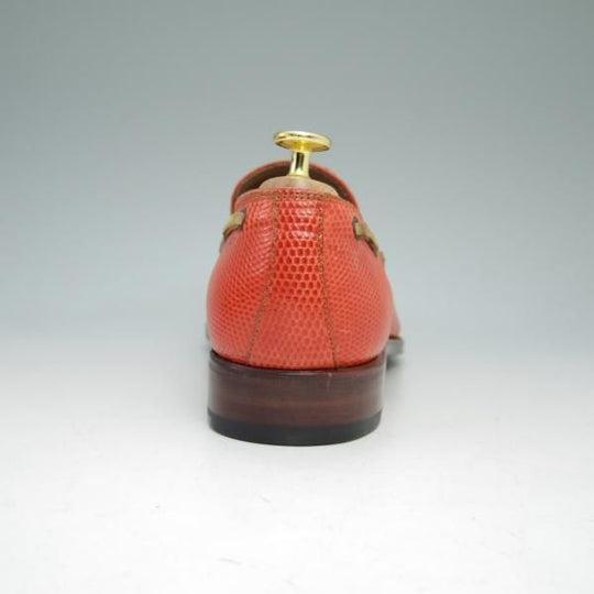 未使用★カルミナ SIZE 7.5【★リザード革仕様/REAL LIZARD/トレーディングポスト別注品】タッセルローファー/Trading Post/CARMINA★c024