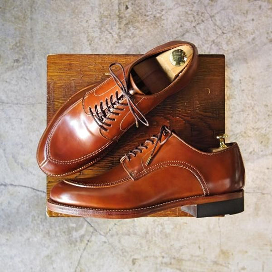 未使用★メイカーズ SIZE 7【定価￥96,660-★#4/コードバン仕様/Vチップ】ホーウィン/シェルコードバン/V TIP BLUCHER/Makers★c025