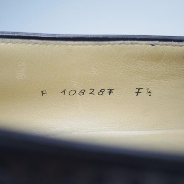 美品★(伊)タニノクリスチー SIZE 7.5【★定価15万円以上】タッセルローファー/108287/カーフ/NERO/黒/TANINO CRISCI★b997
