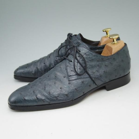 美品★(伊)ステファノビ SIZE 6.5【極希少★オーストリッチ仕様/トゥモローランド別注】TOMORROWLAND/プレーントゥ/STEFANO BI★b999