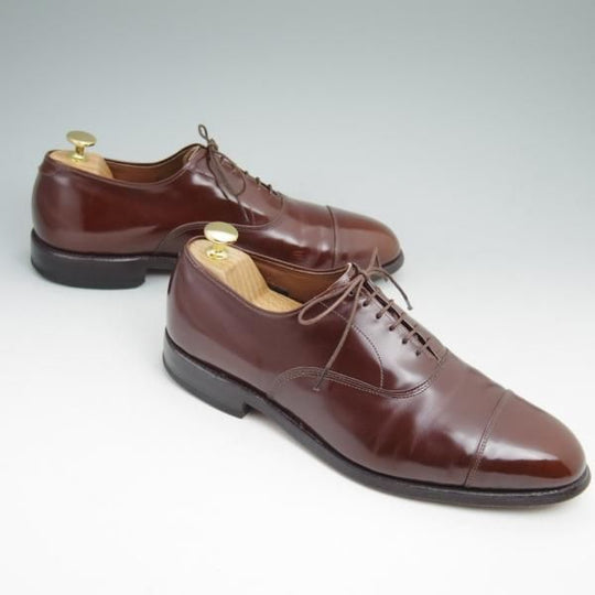 美品★(米)アレンエドモンズ 8E【貴重80'〜90's★パークアベニュー/Park Avenue/旧ロゴ仕様】ストレートチップ/赤茶/ALLEN EDMONDS★c001