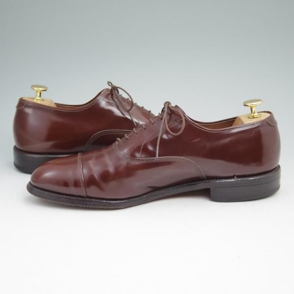 美品★(米)アレンエドモンズ 8E【貴重80'〜90's★パークアベニュー/Park Avenue/旧ロゴ仕様】ストレートチップ/赤茶/ALLEN EDMONDS★c001