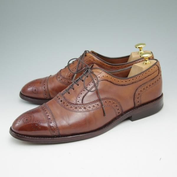 極上★(米)アレンエドモンズ 8.5E【定価￥75,900-★Strand/ストランド】セミブローグ/カーフ/赤茶/ALLEN EDMONDS★c002