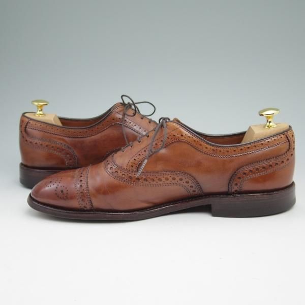 極上★(米)アレンエドモンズ 8.5E【定価￥75,900-★Strand/ストランド】セミブローグ/カーフ/赤茶/ALLEN EDMONDS★c002