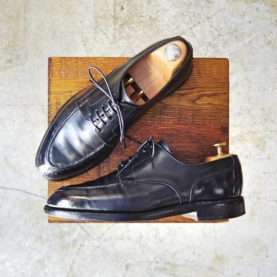 ★クロケット&ジョーンズ UK7/US7.5D【★ラルフローレン別注/Polo Ralph Lauren】Uチップ/ブラック/Crockett&Jones★c004
