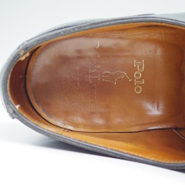★クロケット&ジョーンズ UK7/US7.5D【★ラルフローレン別注/Polo Ralph Lauren】Uチップ/ブラック/Crockett&Jones★c004