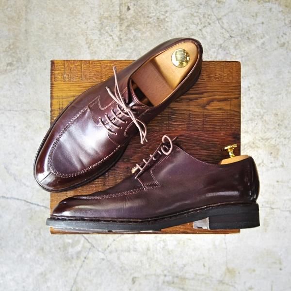 美品★パラブーツ SIZE 6.5【★ルソー/ROUSSEAU】アクティブソール/リスレザー/Uチップ/カフェ/CAFE/ルーソー/Paraboot★c005