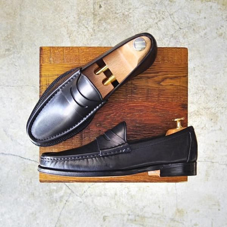 極美品★(伊)Silvano Sassetti製 US7.5D/UK7【★ラルフローレン/パープルレーベル別注】コインローファー/シルヴァノ・サセッティ★c008