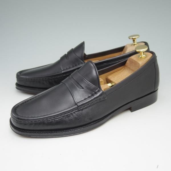 極美品★(伊)Silvano Sassetti製 US7.5D/UK7【★ラルフローレン/パープルレーベル別注】コインローファー/シルヴァノ・サセッティ★c008