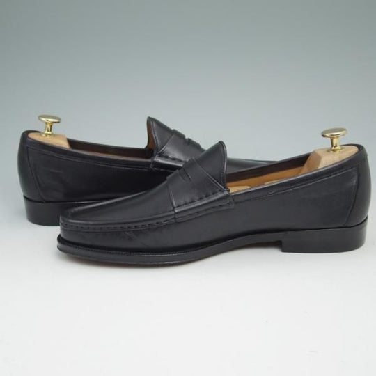 極美品★(伊)Silvano Sassetti製 US7.5D/UK7【★ラルフローレン/パープルレーベル別注】コインローファー/シルヴァノ・サセッティ★c008