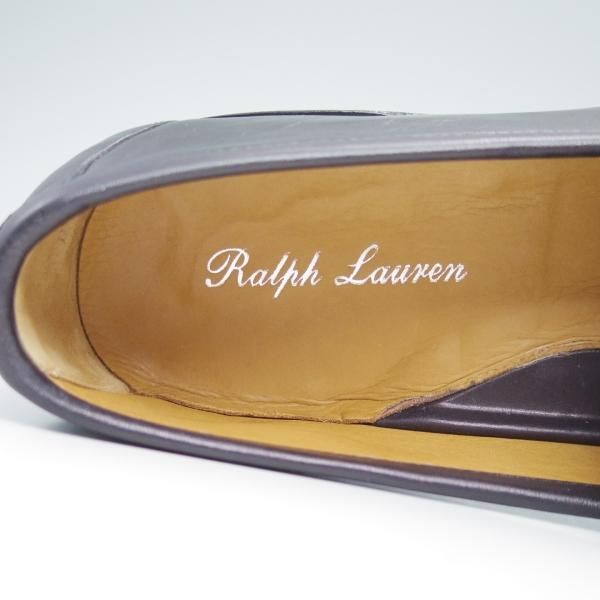 極美品★(伊)Silvano Sassetti製 US7.5D/UK7【★ラルフローレン/パープルレーベル別注】コインローファー/シルヴァノ・サセッティ★c008