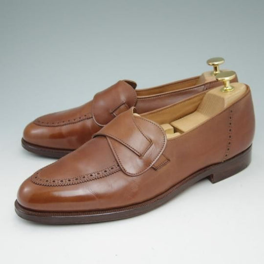 美品★クロケット&ジョーンズ 7.5E【★90's製品/ポールスミス別注/Paul Smith】バタフライローファー/Crockett&Jones★c009