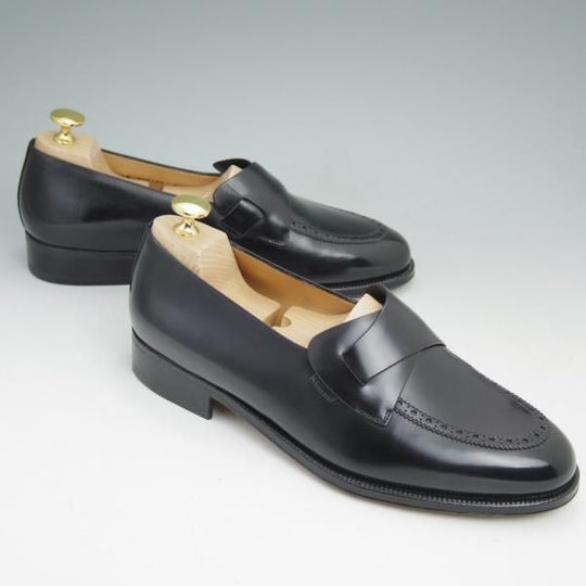 新品★(伊)タニノクリスチー SIZE 6.5【★当時の定価15万円以上/バタフライローファー】108399/カーフ/NERO/ブラック/TANINO CRISCI★c011
