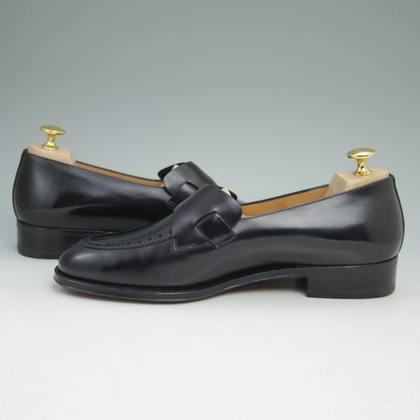 新品★(伊)タニノクリスチー SIZE 6.5【★当時の定価15万円以上/バタフライローファー】108399/カーフ/NERO/ブラック/TANINO CRISCI★c011