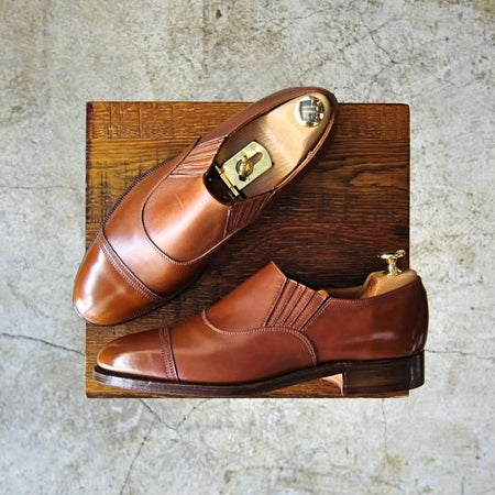 未使用★クロケット&ジョーンズ 5.5E【★90'sデッドストック品/ポールスミス別注/Paul Smith】サイドエラスティック/Crockett&Jones★c013