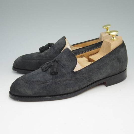 美品★ジョンロブ 7E【★タッセルローファー/4098ラスト】スエード/JOHN LOBB★c015