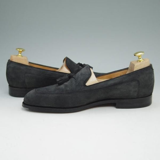 美品★ジョンロブ 7E【★タッセルローファー/4098ラスト】スエード/JOHN LOBB★c015