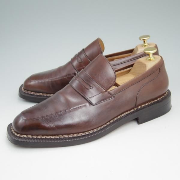 美品★(伊)ストール・マンテラッシ SIZE 7【定価18万円程度★ノルベジェーゼ製法/スキンステッチ】ローファー/SUTOR MANTELLASSI★c027