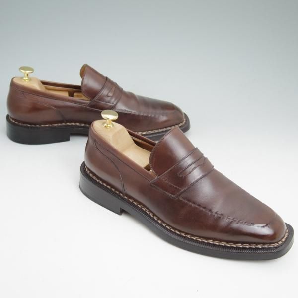 美品★(伊)ストール・マンテラッシ SIZE 7【定価18万円程度★ノルベジェーゼ製法/スキンステッチ】ローファー/SUTOR MANTELLASSI★c027