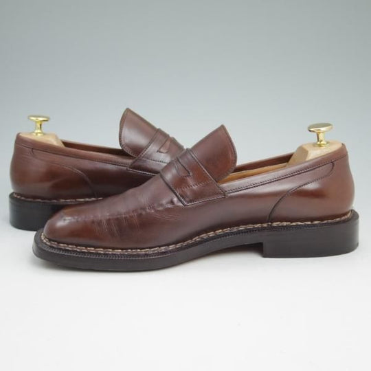 美品★(伊)ストール・マンテラッシ SIZE 7【定価18万円程度★ノルベジェーゼ製法/スキンステッチ】ローファー/SUTOR MANTELLASSI★c027