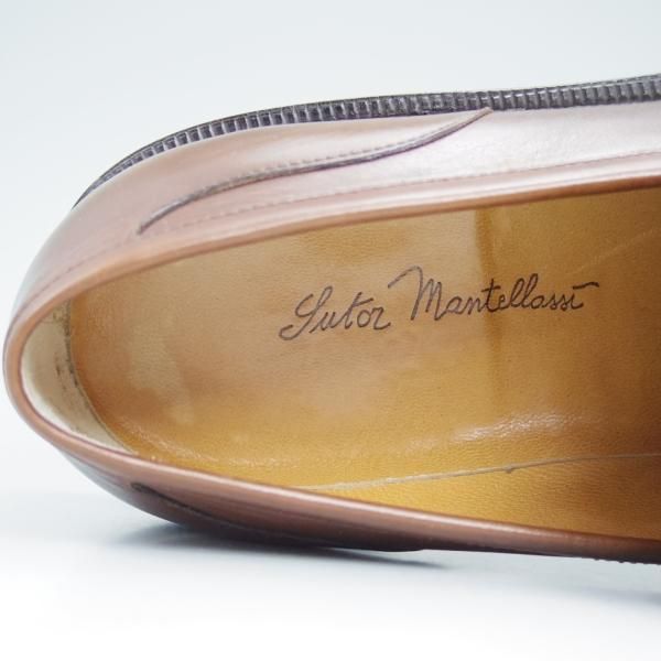 美品★(伊)ストール・マンテラッシ SIZE 7【定価18万円程度★ノルベジェーゼ製法/スキンステッチ】ローファー/SUTOR MANTELLASSI★c027