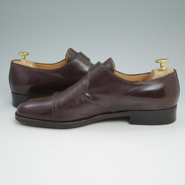 美品★(伊)タニノクリスチー SIZE 8【★定価15万円以上】モンクストラップ/128857/カーフ/ブラウン/TANINO CRISCI★c029