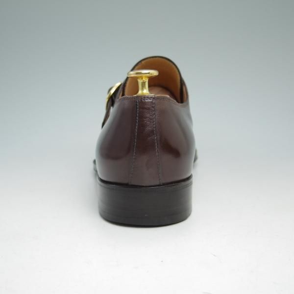 美品★(伊)タニノクリスチー SIZE 8【★定価15万円以上】モンクストラップ/128857/カーフ/ブラウン/TANINO CRISCI★c029