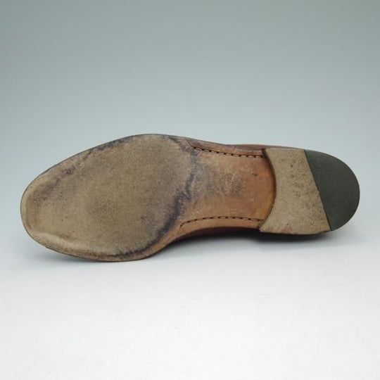 極上★(伊)タニノクリスチー SIZE 6.5【★定価15万円以上】コインローファー/125925/カーフ/ブラウン/TANINO CRISCI★c030