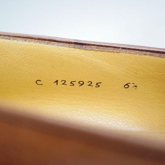 極上★(伊)タニノクリスチー SIZE 6.5【★定価15万円以上】コインローファー/125925/カーフ/ブラウン/TANINO CRISCI★c030