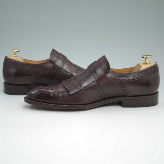 極美品★(英)Herring Shoes/ヘリング SIZE 7.5【★モンクストラップ/キルト付き】キルトモンク★c032