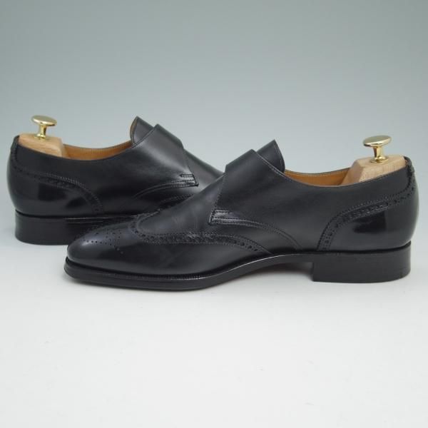 極美品★クロケット&ジョーンズ 7E【★CHALFONT/モンクストラップ】フルブローグ/Crockett&Jones★c034