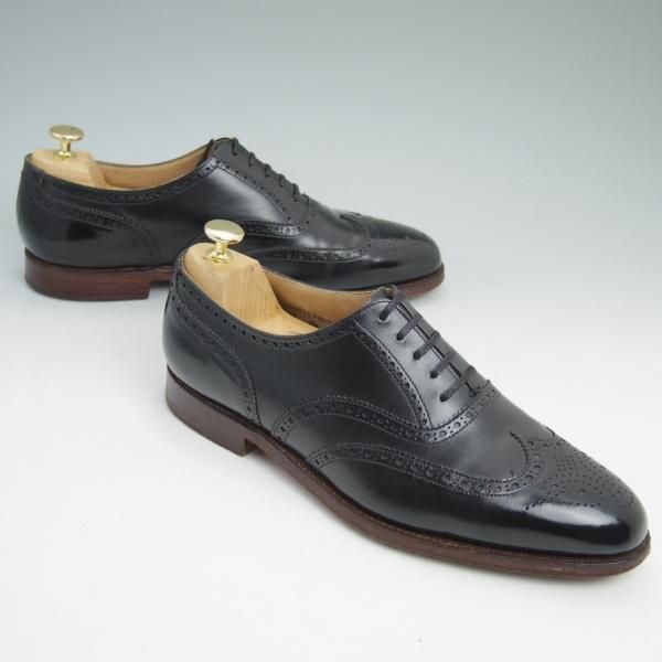 美品★クロケット&ジョーンズ 8.5E【★CANTERBURY/トゥモローランド別注】317ラスト/フルブローグ/TOMORROWLAND/Crockett&Jones★c035