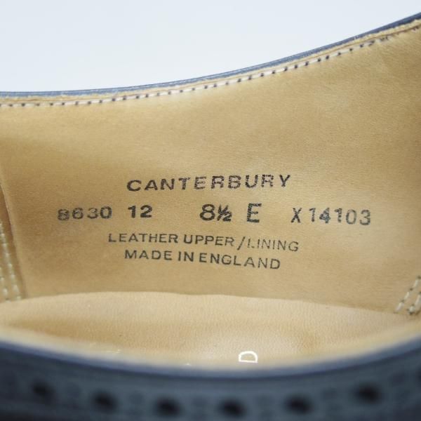 美品★クロケット&ジョーンズ 8.5E【★CANTERBURY/トゥモローランド別注】317ラスト/フルブローグ/TOMORROWLAND/Crockett&Jones★c035