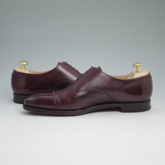 美品★クロケット&ジョーンズ 6.5E【★ポールスミス別注/Paul Smith】348ラスト/ストレートチップ/バーガンディー/Crockett&Jones★c036