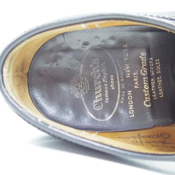 美品★チャーチ 70F/UK7【★旧チャーチ/ブックバインダーカーフ/73ラスト】グラフトン/GRAFTON/3都市ロゴ/Church's★c037