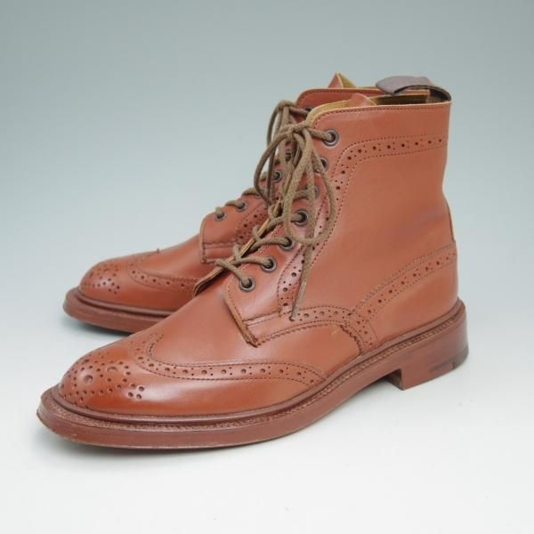 極美品★トリッカーズ(レディース) SIZE 5【★シーシェイド/カントリーブーツ/L2508】TAN C Shade/ブーツ/ウイングチップ/Tricker's★c039