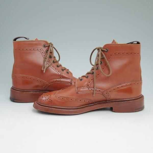 極美品★トリッカーズ(レディース) SIZE 5【★シーシェイド/カントリーブーツ/L2508】TAN C Shade/ブーツ/ウイングチップ/Tricker's★c039