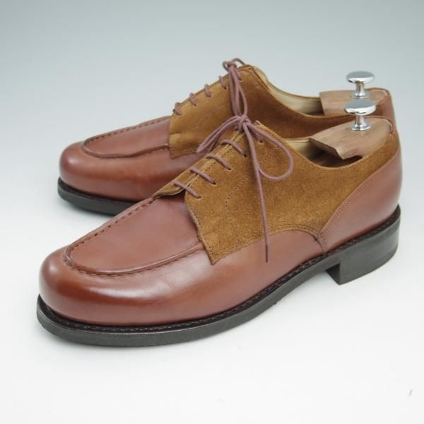 極上★パラブーツ SIZE 8【★希少!!ドレス仕様シャンボード/CHAMBORD】リスレザー×スエード/アクティブソール/Uチップ/Paraboot★c041