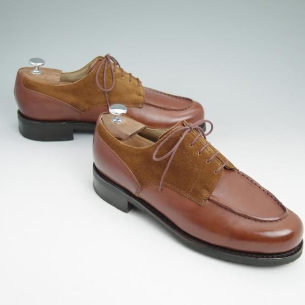 極上★パラブーツ SIZE 8【★希少!!ドレス仕様シャンボード/CHAMBORD】リスレザー×スエード/アクティブソール/Uチップ/Paraboot★c041