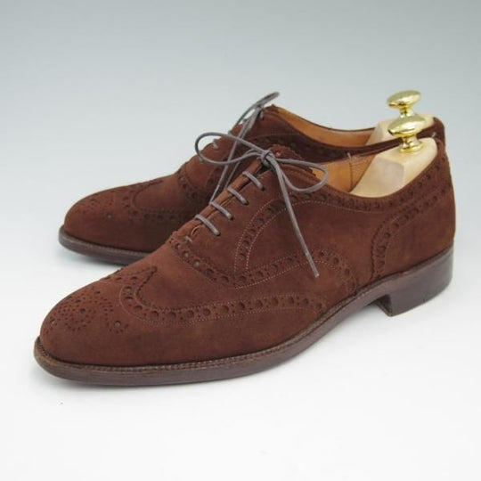 ★チャーチ 75F/UK7.5【希少!!アンテロープ革/REAL CAPE BUCK/旧★チャーチ】Buck/73ラスト/3都市ロゴ/スエード/フルブローグ/Church's★c045