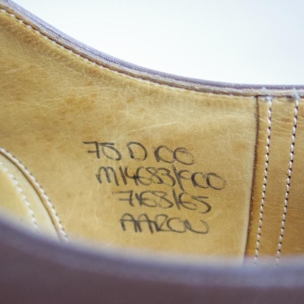 ★チャーチ UK7程度/75D【旧★チャーチ/3都市〜4都市ロゴ過渡期】100ラスト/ARROW/ストレートチップ/Church's★c052