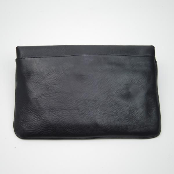 極上★(英)マルベリー/Mulberry【★クラッチバッグ】ユニセックス/レザー 黒/メンズ&レディース クラッチ バッグ★N5062