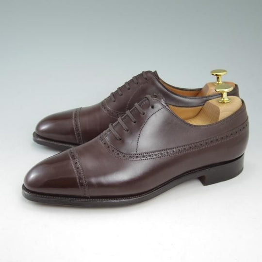 極美品★ジョンロブ 6.5E【★超希少!!8695仕様/BALMORAL/バルモラル】ダークオーク/パンチドキャップトゥ/JOHN LOBB★c057