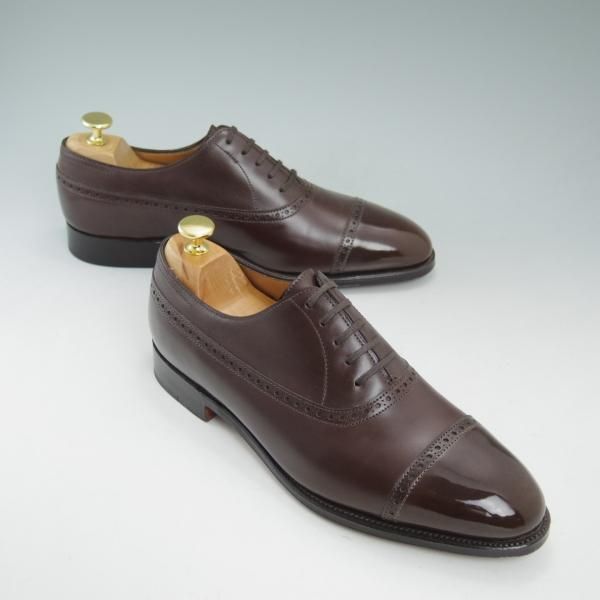 極美品★ジョンロブ 6.5E【★超希少!!8695仕様/BALMORAL/バルモラル】ダークオーク/パンチドキャップトゥ/JOHN LOBB★c057