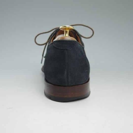 美品★オールデン 7D【香港の名店★TASSELS別注/タッセルズ】ミリタリーラスト/65500F/スエード/ネイビー/プレーントゥ/Alden★c065