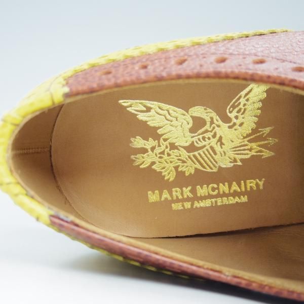 新品★(英)サンダース製 UK7/US8【★コンビカラー/MARK MCNAIRY別注/マークマクナイリー】コマンドソール/フルブローグ/SANDERS★c068