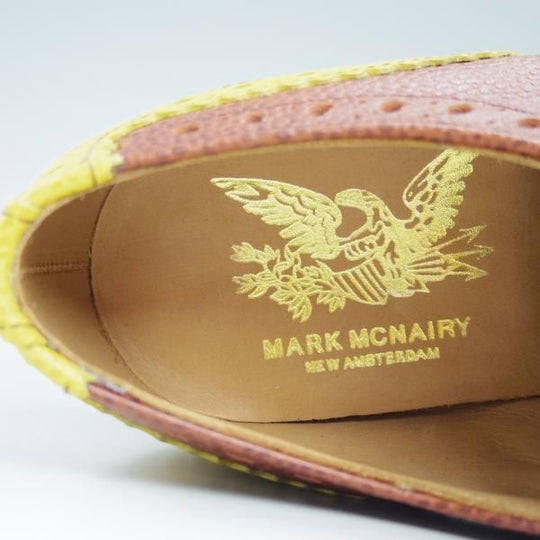 新品★(英)サンダース製 UK7/US8【★コンビカラー/MARK MCNAIRY別注/マークマクナイリー】コマンドソール/フルブローグ/SANDERS★c068