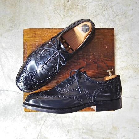 極美品★チャーチ 60G/UK6【★バーウッド/BURWOOD】81ラスト/ポリッシュドバインダーカーフ/5都市ロゴ/フルブローグ/Church's★c070