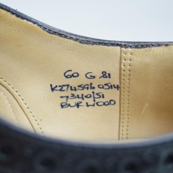 極美品★チャーチ 60G/UK6【★バーウッド/BURWOOD】81ラスト/ポリッシュドバインダーカーフ/5都市ロゴ/フルブローグ/Church's★c070